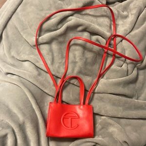 Small Red Telfar Shopping Bag